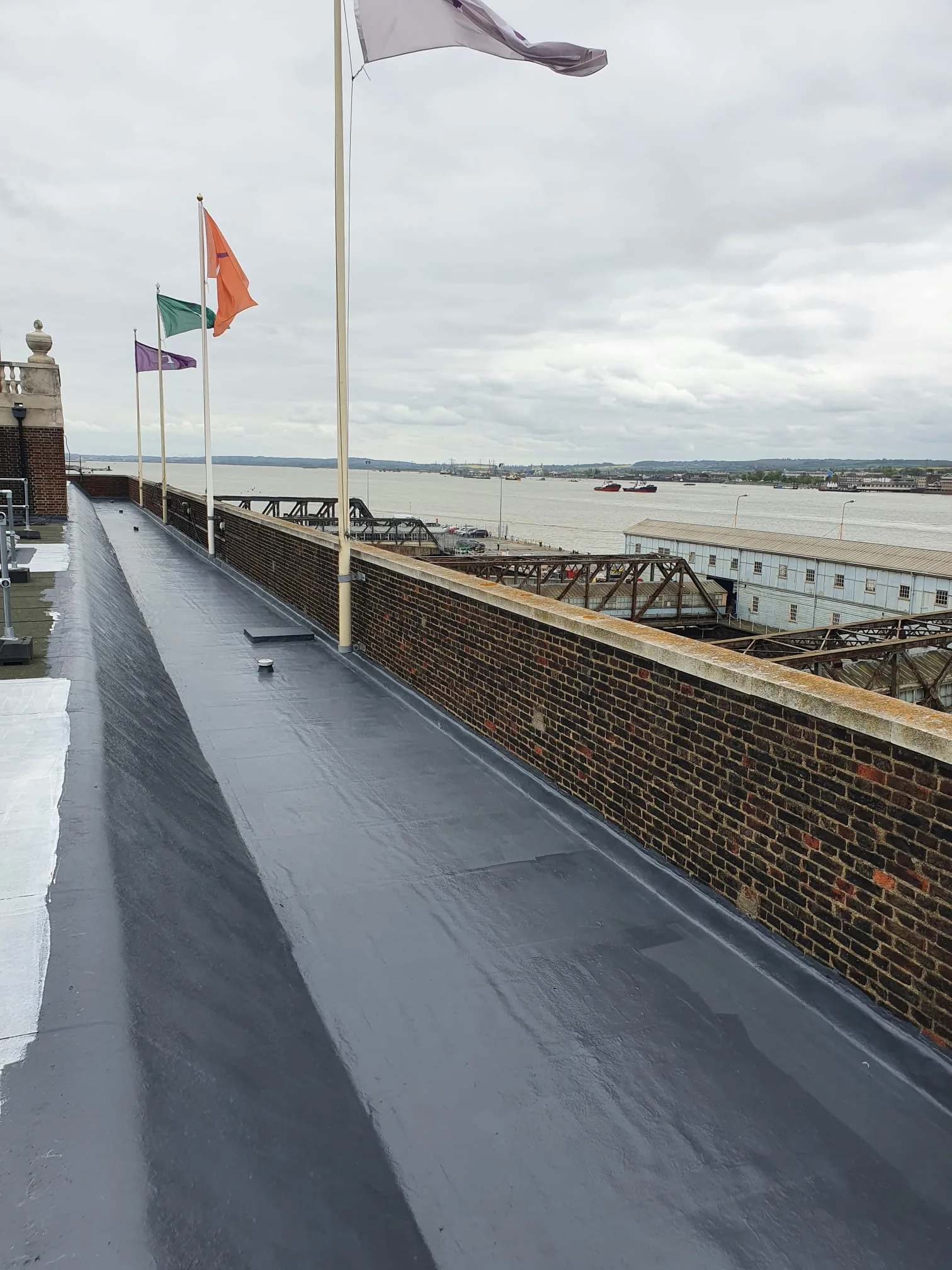 FLEXITEC liquid roofing system installed on a completed roof