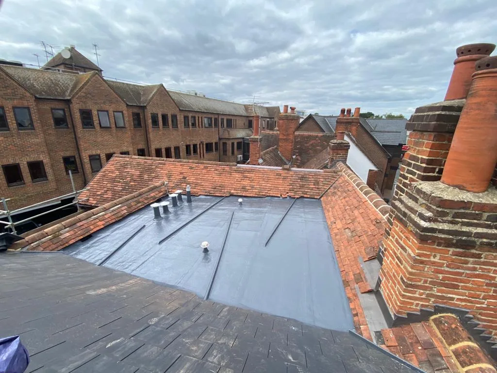 FLEXITEC liquid roofing system installed on a completed roof